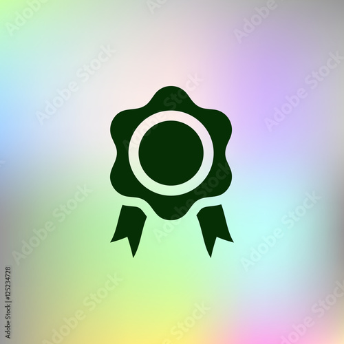 Flat paper cut style icon of seal