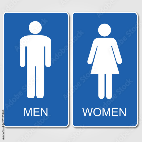 Restroom signs illustration