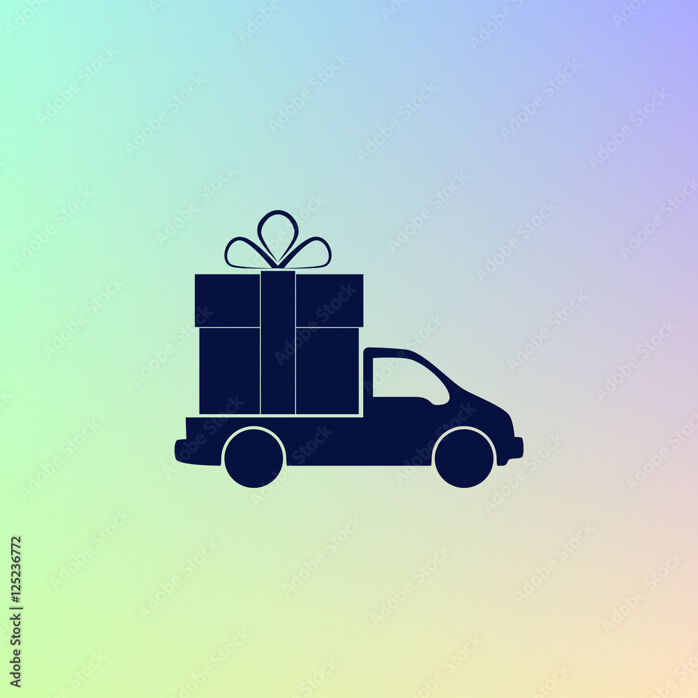 Flat paper cut style icon of vehicle Flat paper cut style icon of vehicle