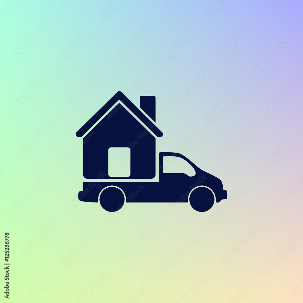 Flat paper cut style icon of vehicle Flat paper cut style icon of vehicle
