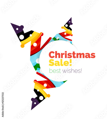 Christmas colorful geometric abstract background