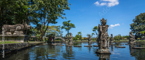 Floating path with status at Tirta Gangga