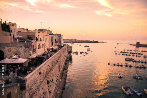 Photos Panorama of Otranto at sunset.