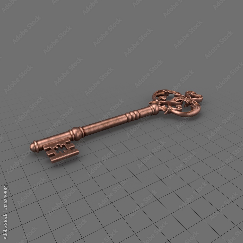 Halloween Key Skeleton Stock 3D asset Adobe Stock