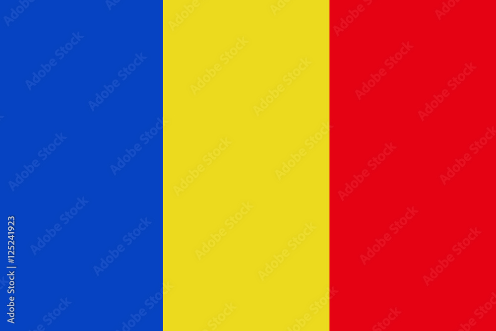 Fototapeta premium Romania flag ,Romania national flag illustration symbol.