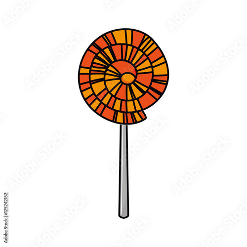 Lolly icon. Fair food snack carnival and festival theme. Isolated design. Vector illustration