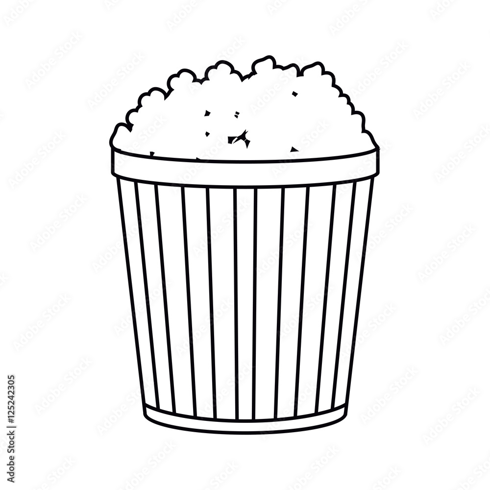 Pop corn icon. Fair food snack carnival and festival theme. Isolated design. Vector illustration Pop corn icon. Fair food snack carnival and festival theme. Isolated design. Vector illustration