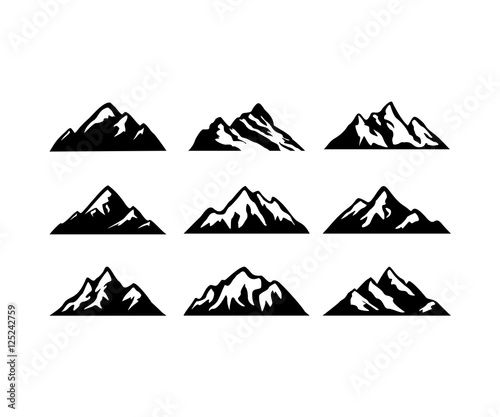 Silhouette Mountain Logo Design