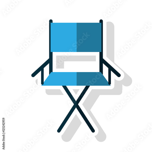 Cinema directors chair icon. Movie video media and entertainment theme. Isolated design. Vector illustration