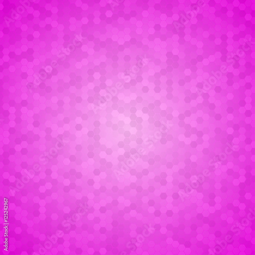 Pink Mosaic Tile Honeycomb Vector Background.