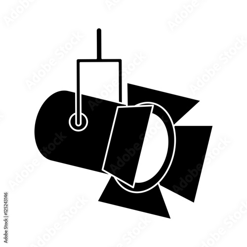 Cinema stage reflectors icon. Movie video media and entertainment theme. Isolated design. Vector illustration