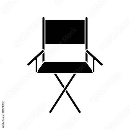 Cinema directors chair icon. Movie video media and entertainment theme. Isolated design. Vector illustration