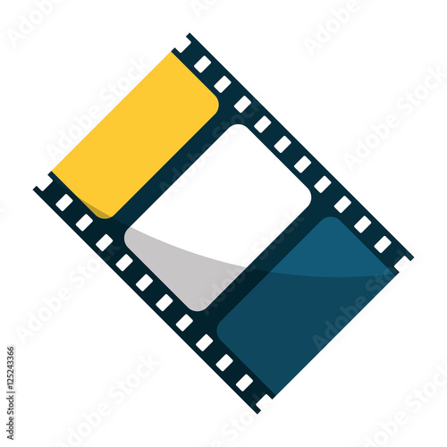 Cinema film strip icon. Movie video media and entertainment theme. Isolated design. Vector illustration