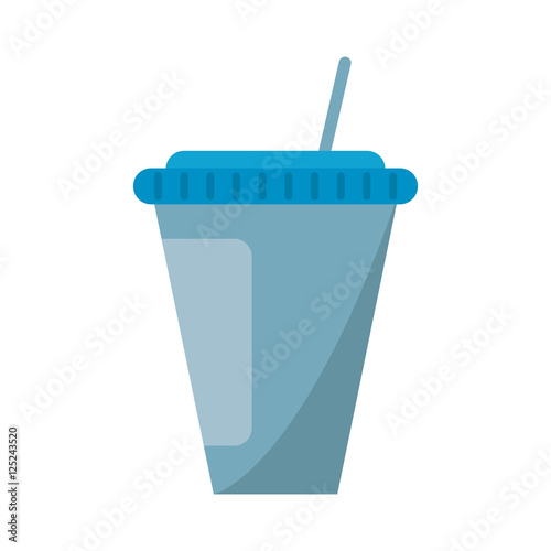 Soda mug icon. Drink cola cold liquid and beverage theme. Isolated design. Vector illustration