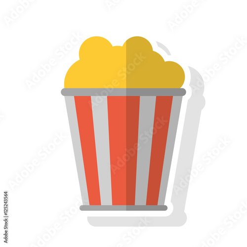 Cinema pop corn icon. Movie video media and entertainment theme. Isolated design. Vector illustration