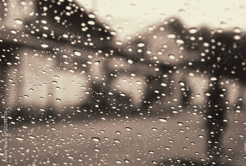 rain on glass