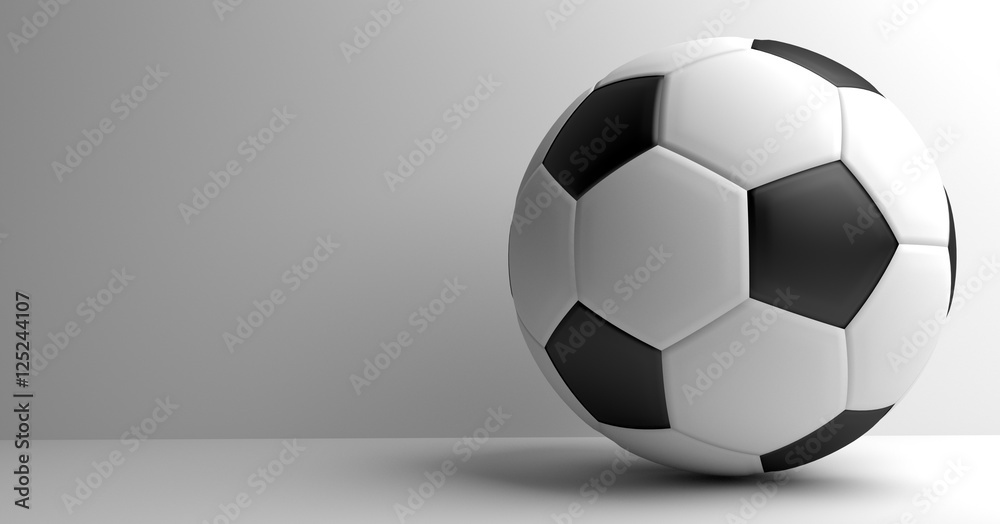 soccer football. Ball 3D render. Football background. soccer football. Ball 3D render. Football background.