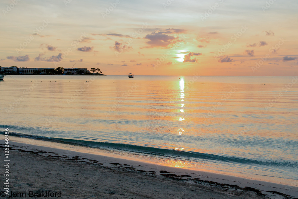 Obraz premium Sunset in Negril, Jamaica