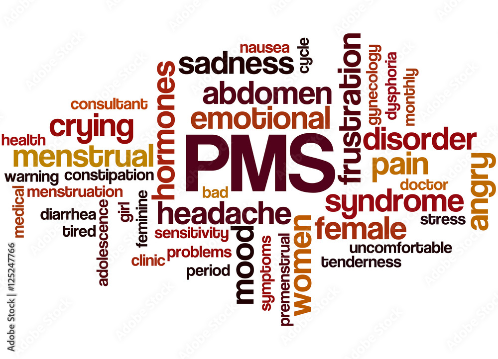 PMS, word cloud concept 9