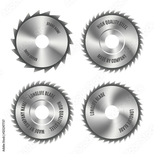 Steel blade for the saw, vector illustration.
