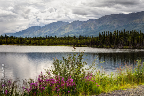 Alaska Highway above Haines Junction- Yukon Territory- Canada  The views are endless in this part of the country. photo