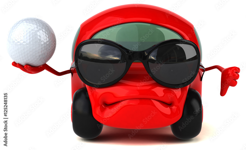 Fun car - 3D Illustration Fun car - 3D Illustration