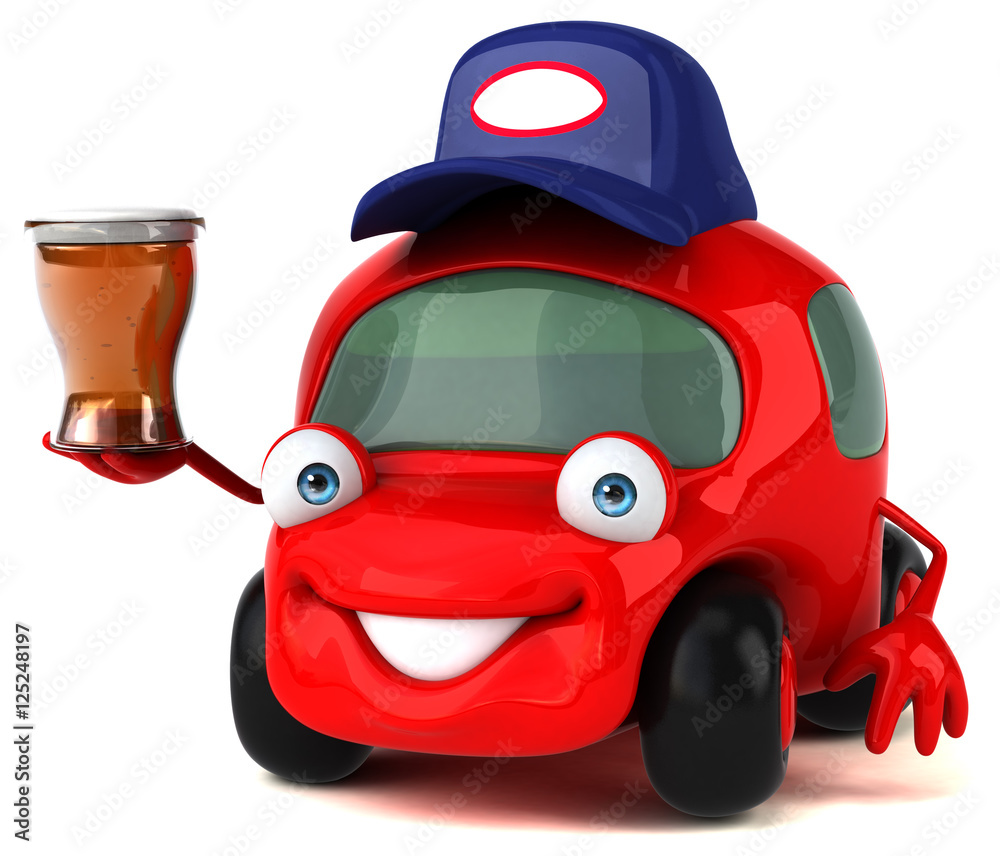 Fun car - 3D Illustration Fun car - 3D Illustration