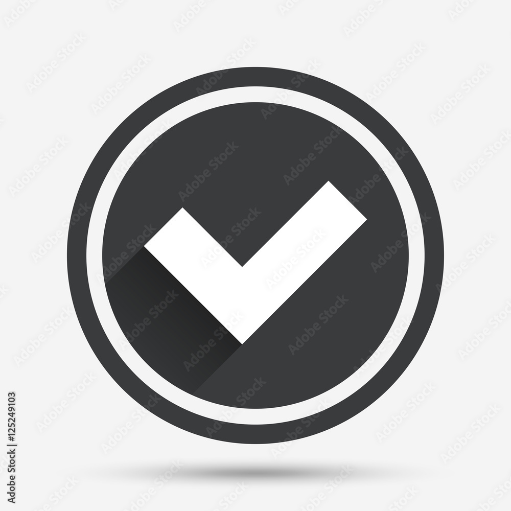 Check sign icon. Yes button. Check sign icon. Yes button.