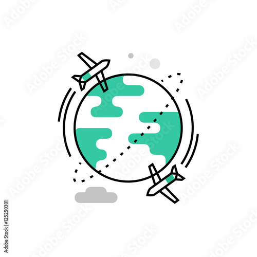 Airplane Travel Monoflat Icon.