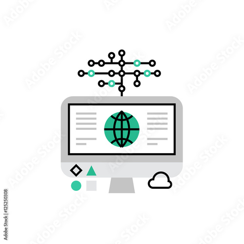 Global Network Monoflat Icon.