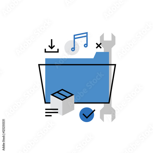 Folders Monoflat Icon.
