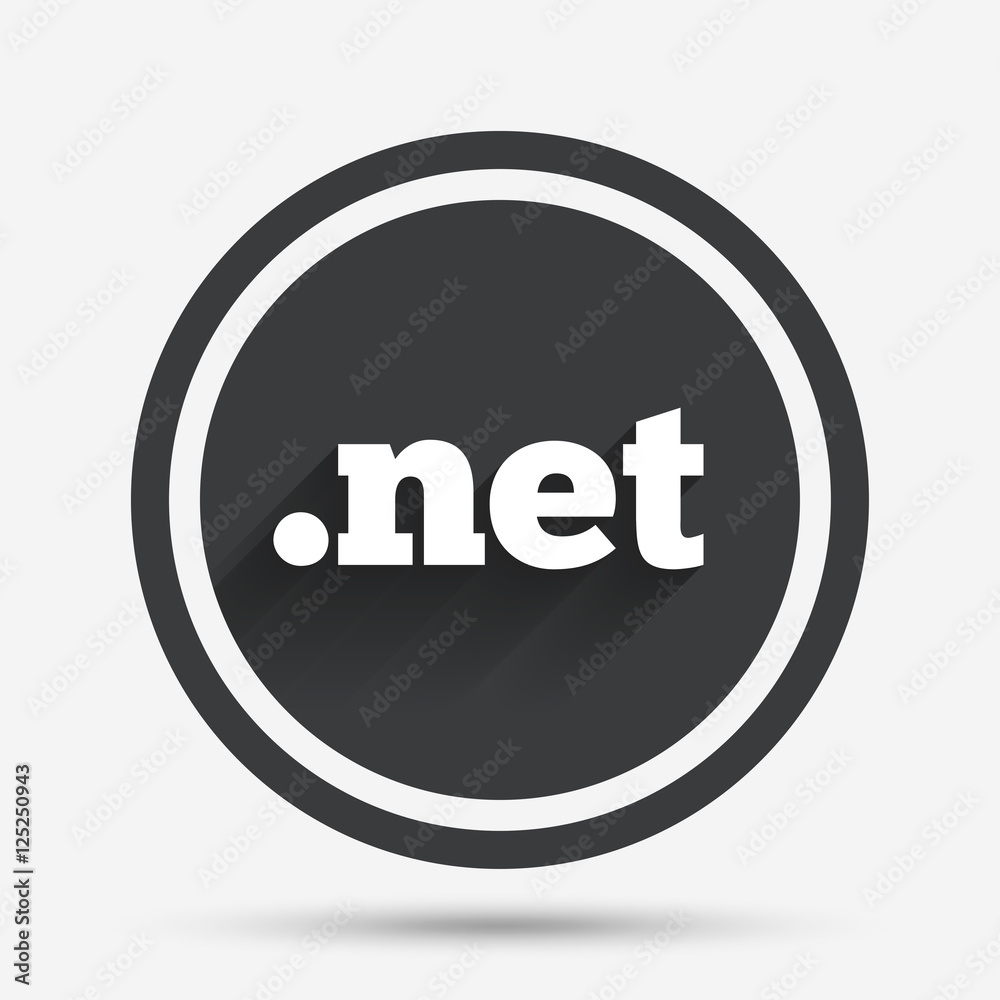 Domain NET sign icon. Top-level internet domain. Domain NET sign icon. Top-level internet domain.