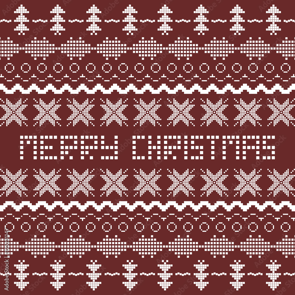 Christmas background with Scandinavian seamless pattern. Christmas background with Scandinavian seamless pattern.