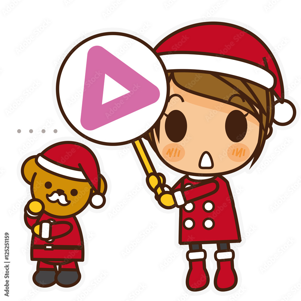 オンナノコ サンタクロース 三角