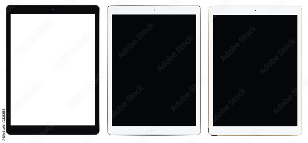 Set of tablets Isolated On White Set of tablets Isolated On White
