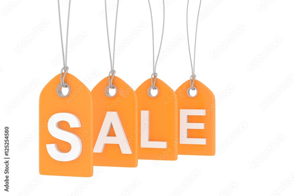 Orange isolated sale labels on white background. Price tags. Special offer and promotion. Store discount. Shopping time. 3D rendering. Orange isolated sale labels on white background. Price tags. Special offer and promotion. Store discount. Shopping time. 3D rendering.