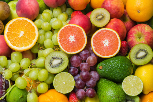 Fototapeta Naklejka Na Ścianę i Meble -  Nutritious fresh fruits and vegetables for healthy