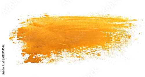 Obraz na płótnie photo brown grunge brush strokes oil paint isolated on white