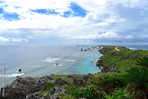 The cape of Higashi-hennazaki, Okinawa, Japan
