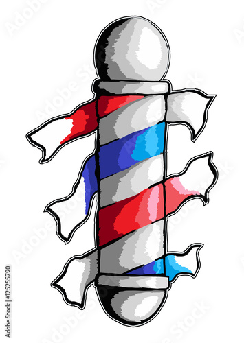 vector illustration Barber Poles, barber shop
