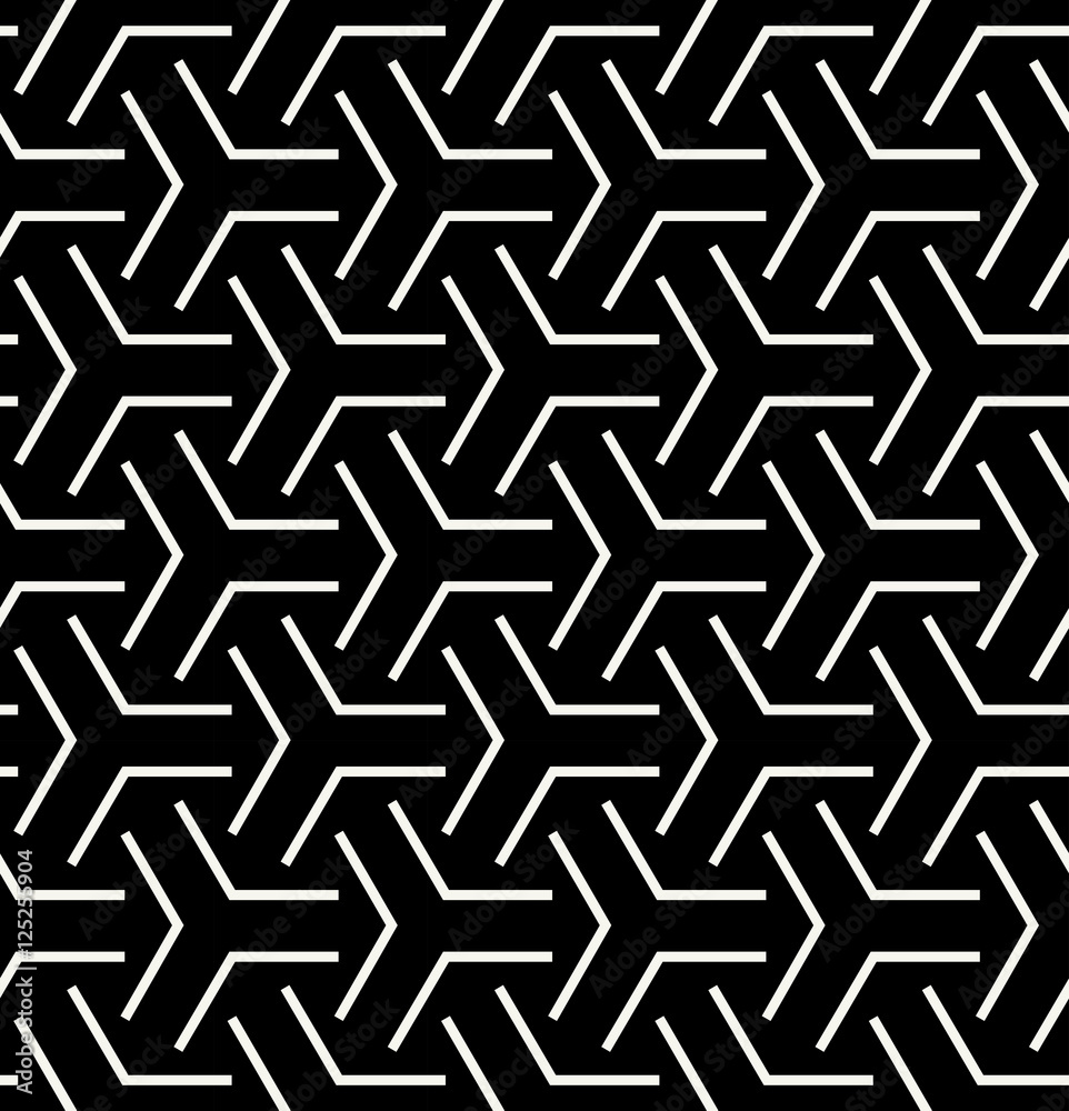 Abstract geometric black and white graphic design print pattern Y