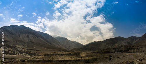 Panorama of Nanga-Parbat mountain, Gilgit-Baltistan province, Pakistan © homocosmicos