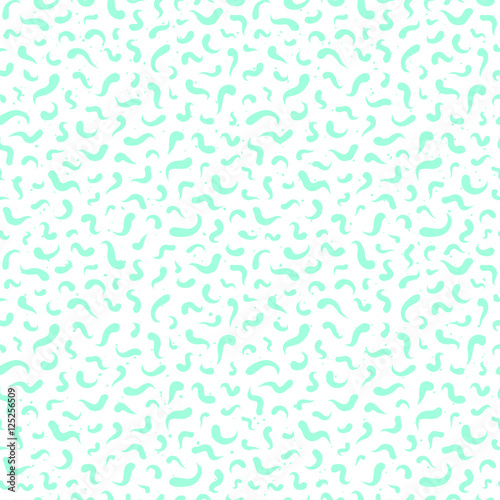 Hand drawn doodle style grunge seamless vector pattern mint