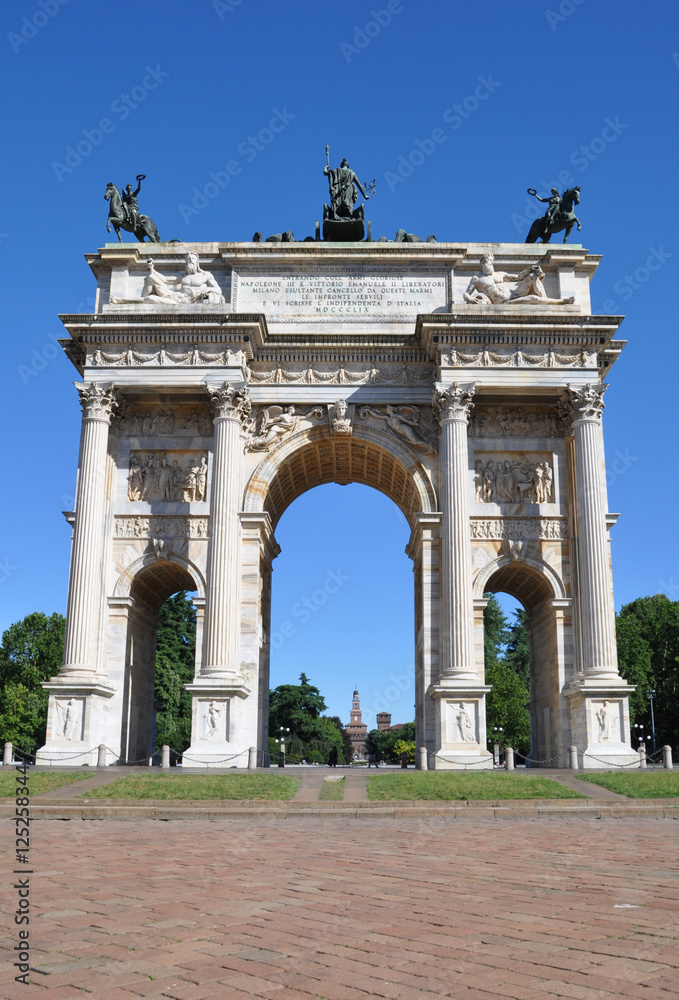 Arch of Peace in Sempione Park, Milan, Lombardy