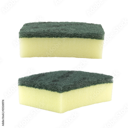 kitchen sponge cleaning on the white background