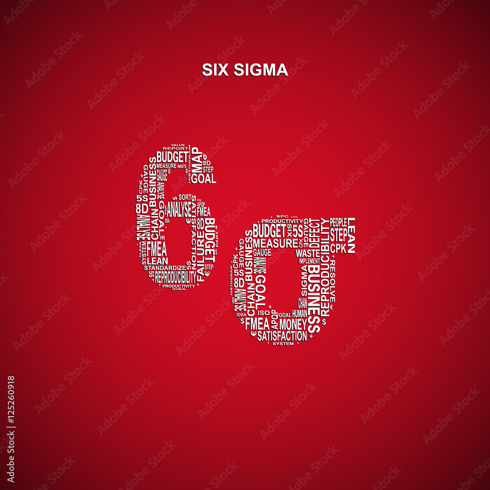 Six sigma diagonal typography background Six sigma diagonal typography background