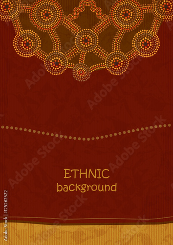 Ethnic background in Aboriginal art style photo