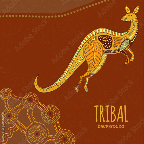 Kangaroo tribal background