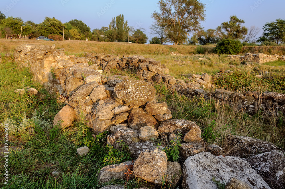 Excavations of the ancient city in Crimea