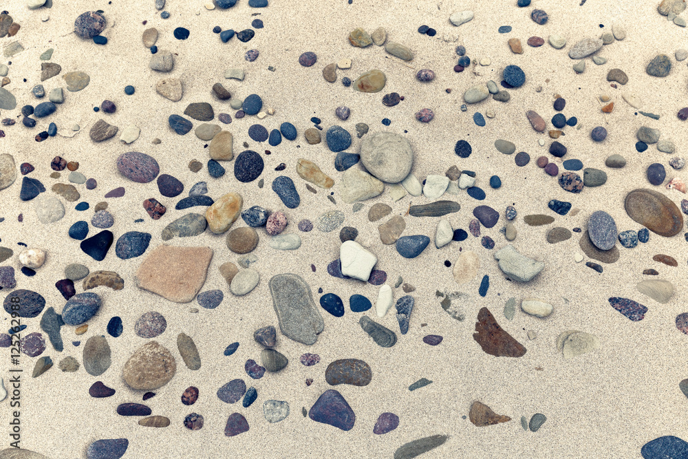 Pebbles on the sand